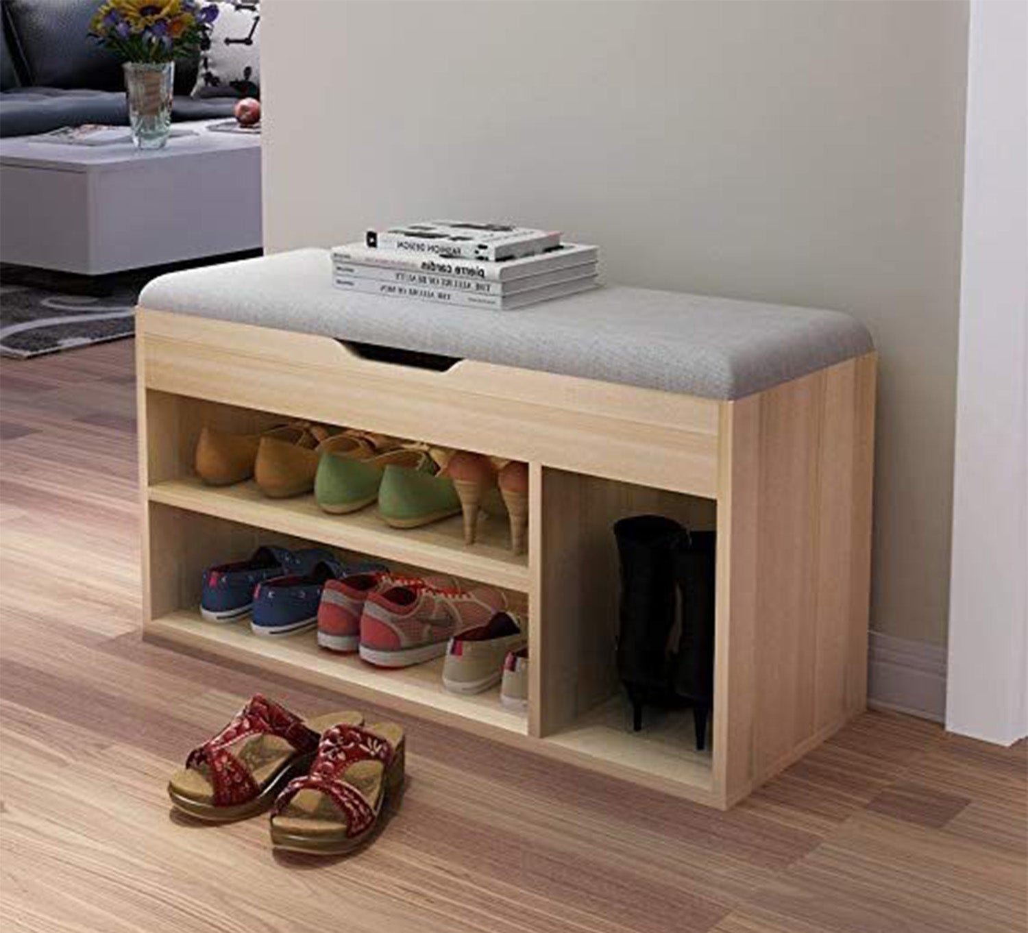 High Quality MDF Wooden Shoe Rack 80cmX40cm - ANT-075 - Image 1
