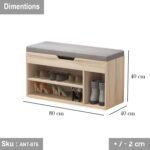 High Quality MDF Wooden Shoe Rack 80cmX40cm - ANT-075 - Image 3