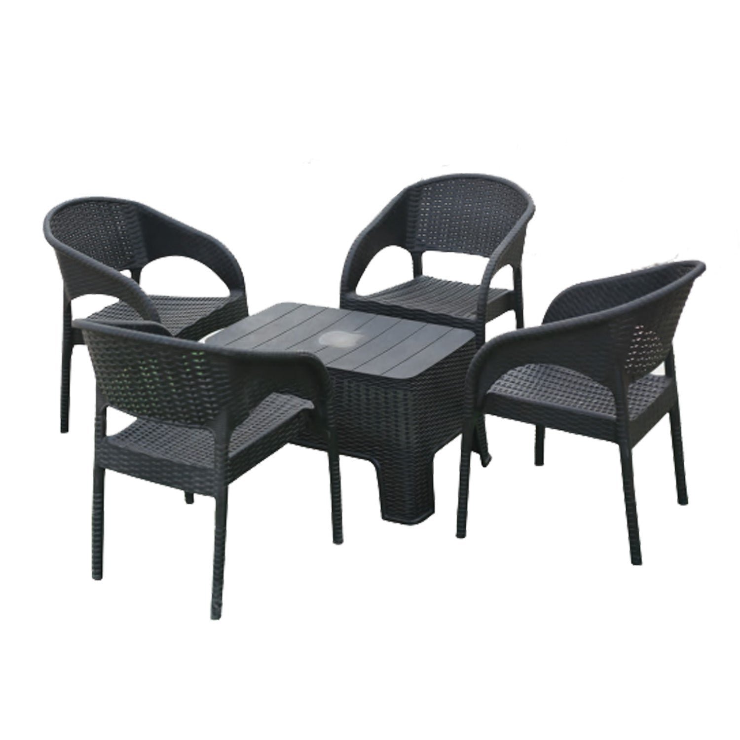 Plastic Apple Window Dining Set for 4 Persons - Image 1