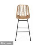 Beige Brita Rattan Bar Chair - Image 3
