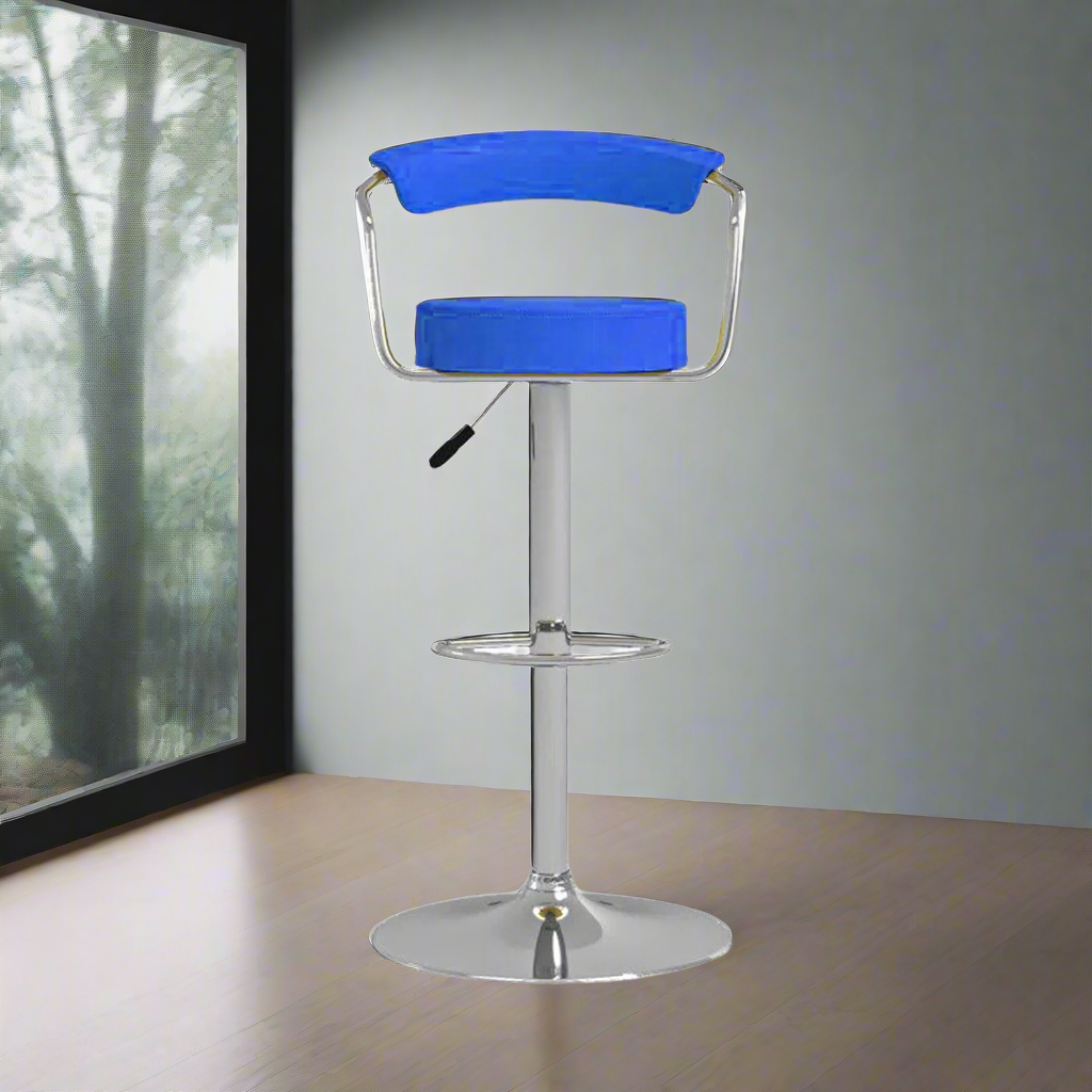 Rosso Hydraulic Bar Stool Blue - Image 1