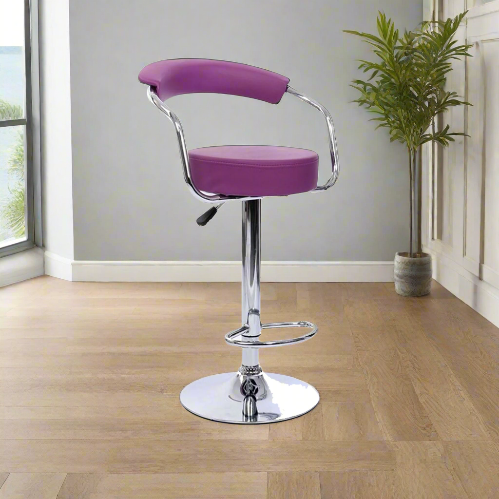 Rosso Hydraulic Bar Stool Mauve - Image 1
