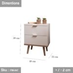 High quality MDF wood nightstand - ITM-047 - 50cmX40cm - Image 2