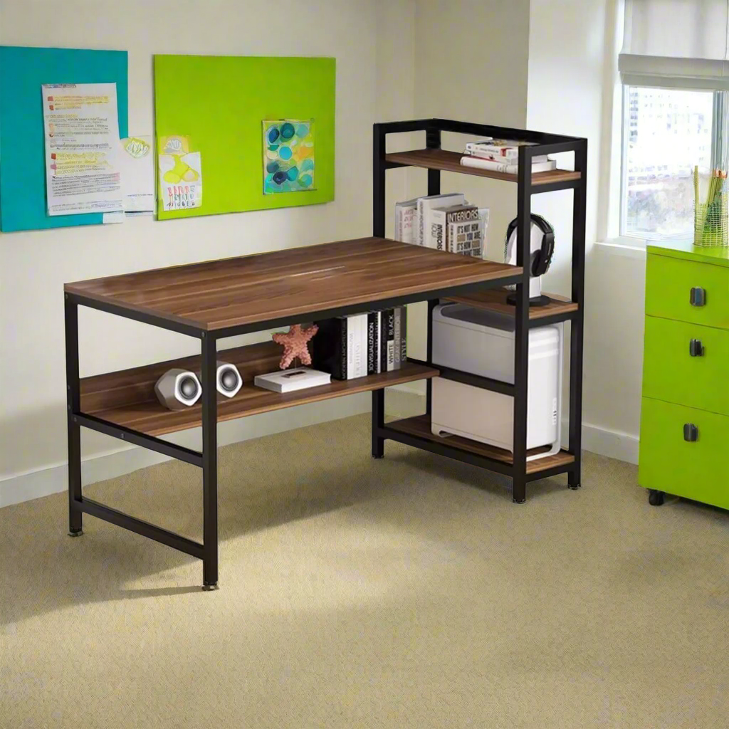 Melamine Wood Desk - MTC-038 - 110cmX150cm - Brown - Image 1