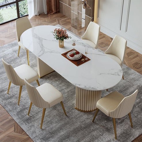 DIN002.jpg Luxury Slate Stone Dining Set - Image 1