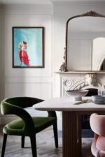 OAK Cayden Sculptured Wood Marble Dining Set - Image 12