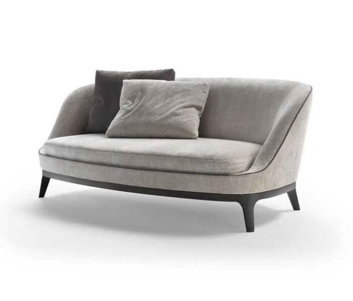 Japandi Neutral Abstract 2 Seater Sofa - Image 1