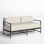 Esme 62'' Metal Outdoor Loveseat with Sunbrella Cushions - Image 3