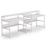 Two Person Desk, 94.5? Computer Desk with Monitor Riser - Image 9