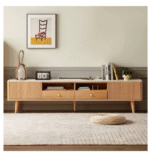 Solid Wood Mid Century Modern Full Entertainment Set - Image 3