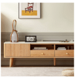 Solid Wood Mid Century Modern Full Entertainment Set - Image 4