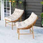 Gentry Outdoor Armless Lounge Chair with Cushion - Image 3