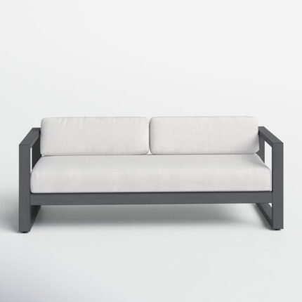 Georgie 90'' Metal Outdoor Sofa with Sunbrella Cushions