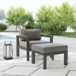 Greyson Patio Chair with Cushions and Ottoman - Image 2