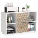 File Cabinet, 2 Drawer Large Mobile Filing Cabinet Letter Size - Image 9