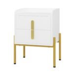 Nightstand, Modern Bedside End Sofa Table with 2 Drawers - Image 2