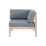 Jurgen Acacia Outdoor 30" Corner Chair with Cushions - Image 3