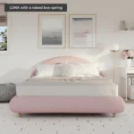 Luna Bed Set: Bed Frame + Headboard | White - Image 6