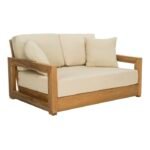Melrose 52.75'' Teak Outdoor Loveseat - Image 3
