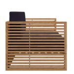 Rayana Teak Wood Outdoor Patio Loveseat - Image 3