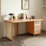 Oak Veneer Desk Omraj Hokku - Image 6