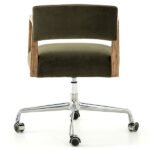 Hawthorne Collection Modern Faux Leather Swivel Chair - Image 3