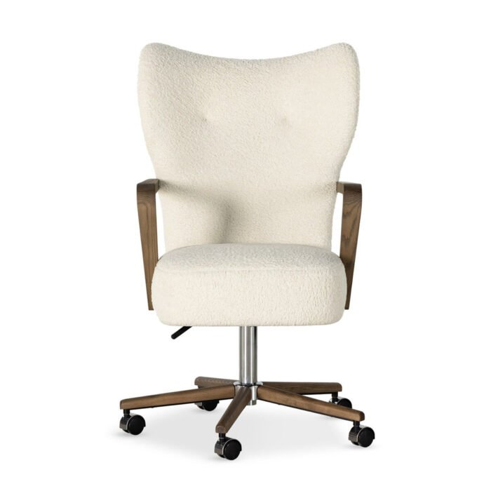 Madrid Light Gray Fabric Adjustable Height Swivel Chair - Image 1