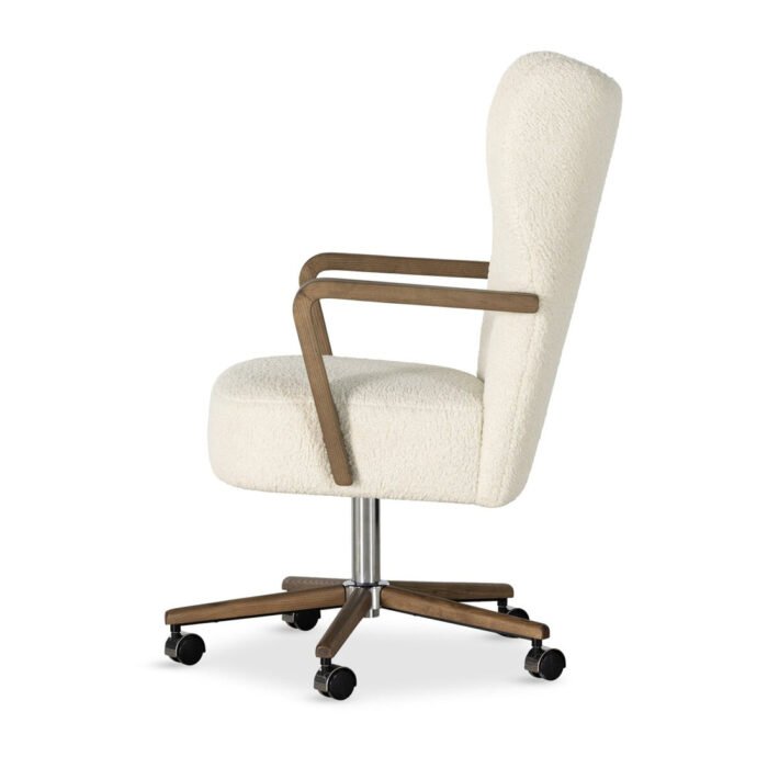 Madrid Light Gray Fabric Adjustable Height Swivel Chair - Image 3