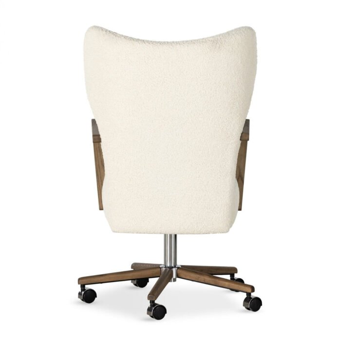 Madrid Light Gray Fabric Adjustable Height Swivel Chair - Image 4