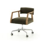 Hawthorne Collection Modern Faux Leather Swivel Chair - Image 4