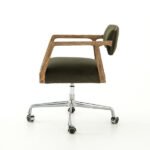 Hawthorne Collection Modern Faux Leather Swivel Chair - Image 5