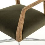 Hawthorne Collection Modern Faux Leather Swivel Chair - Image 6