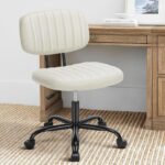 Stella Mid-Century Modern Office Chair in Walnut Wood - Image 4