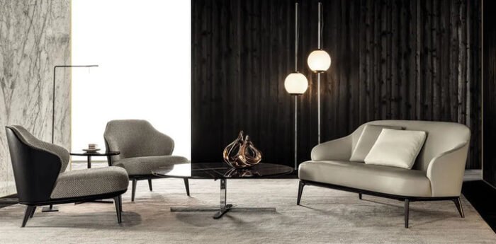 Leslie Smink Stylish Dark Theme Living Room - Image 11