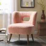 Corinne Wooden Upholstered - Cutout Back Mercury Chair - Image 2