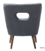 Corinne Wooden Upholstered - Cutout Back Mercury Chair - Image 5