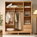 Oak Nordic Japanese Sliding Door Wardrobe - Image 3