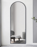 Oval Black Metal Framed Full Length Mirror - Image 3