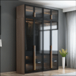 MDF wood wardrobe with melamine layer - KYN-106