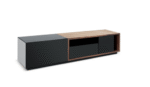 Modern Extendable Oval Metal TV Stand with 4 Drawers - Image 2