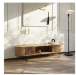 Madera Mahogany Unique Wood TV Unit - Image 2