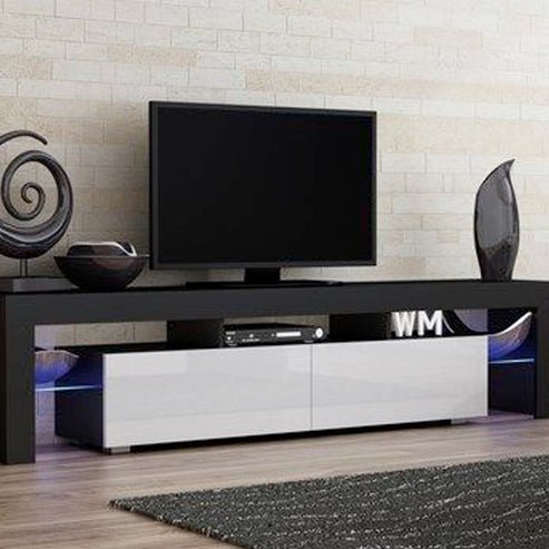 TVS028_cdca4c33-8b3e-431c-97ba-2a26963de820.jpg Meble Milano Black White TV Stand - Image 1
