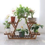 Wooden stand view holder for garden flowers - Image 2