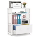 File Cabinet, Lateral File Cabinet with Drawer for Letter Size