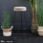 Plush Fabric Bar Stool - 45x78cm - OUA-021 - Image 6