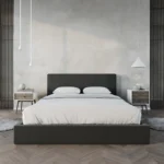 Classic Bed Set: Bed Frame + Headboard | White - Image 4