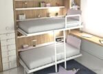 Double folding bunk bed with desk and terminal - Image 2