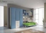Horizontal folding bed, folding desk and wardrobe - Image 2