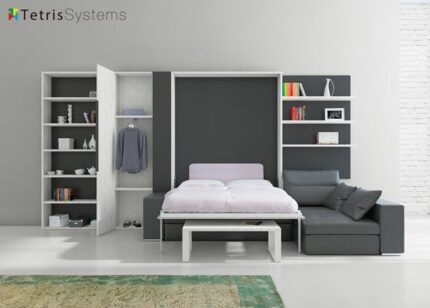 DIVO folding living room bed with sofa + chaise longue