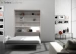 Vertical folding double bed integrated into the living-dining room wall. - Image 2